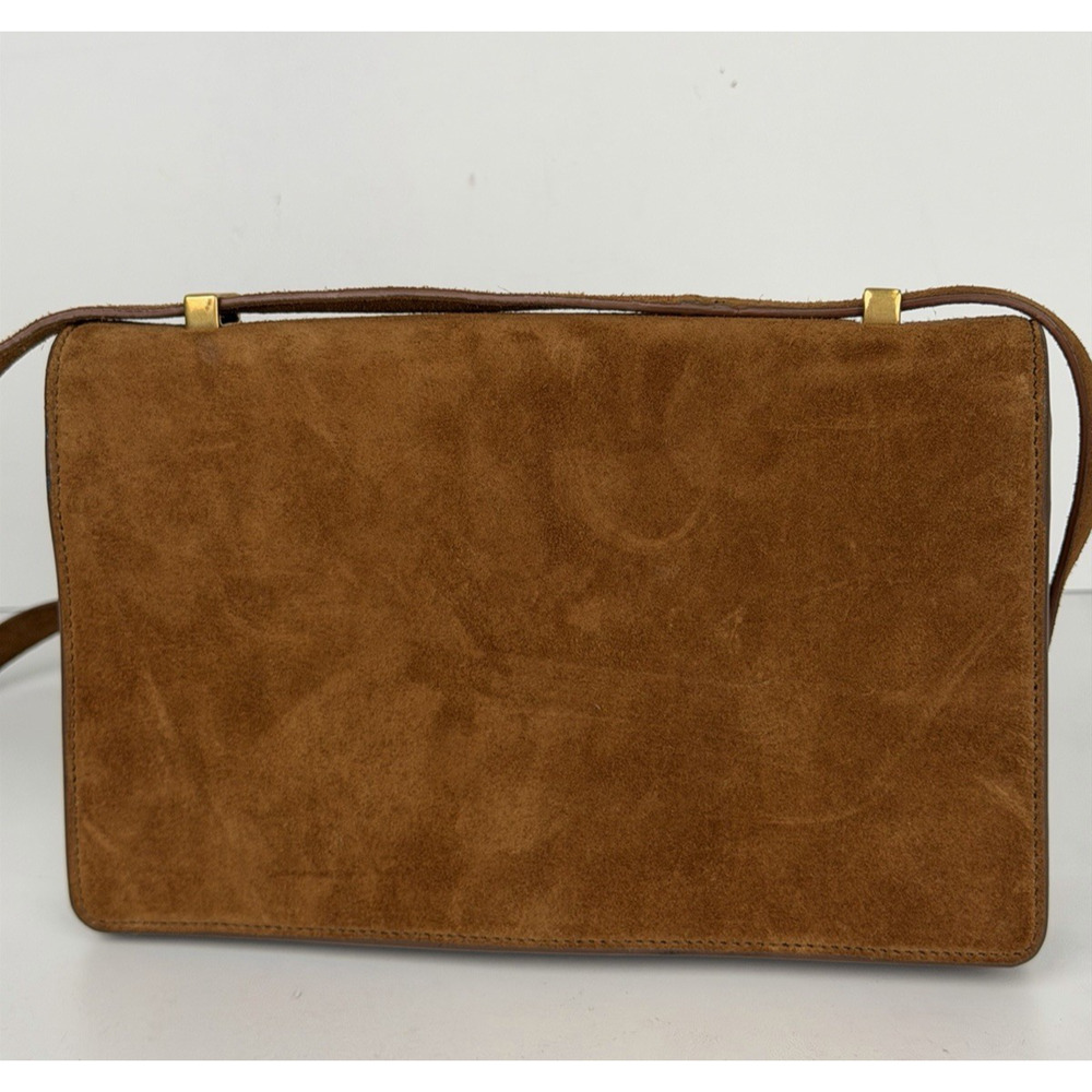 Saint Laurent Dylan Shoulder Bag Small in Brown Suede and Gold-Tone Hardware - Picture 2 of 15